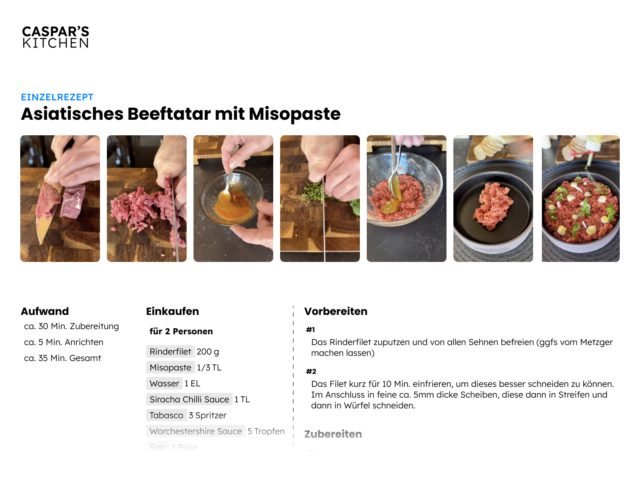 Caspars Kitchen – Asiatisches Beeftartar mit Misopaste Preview